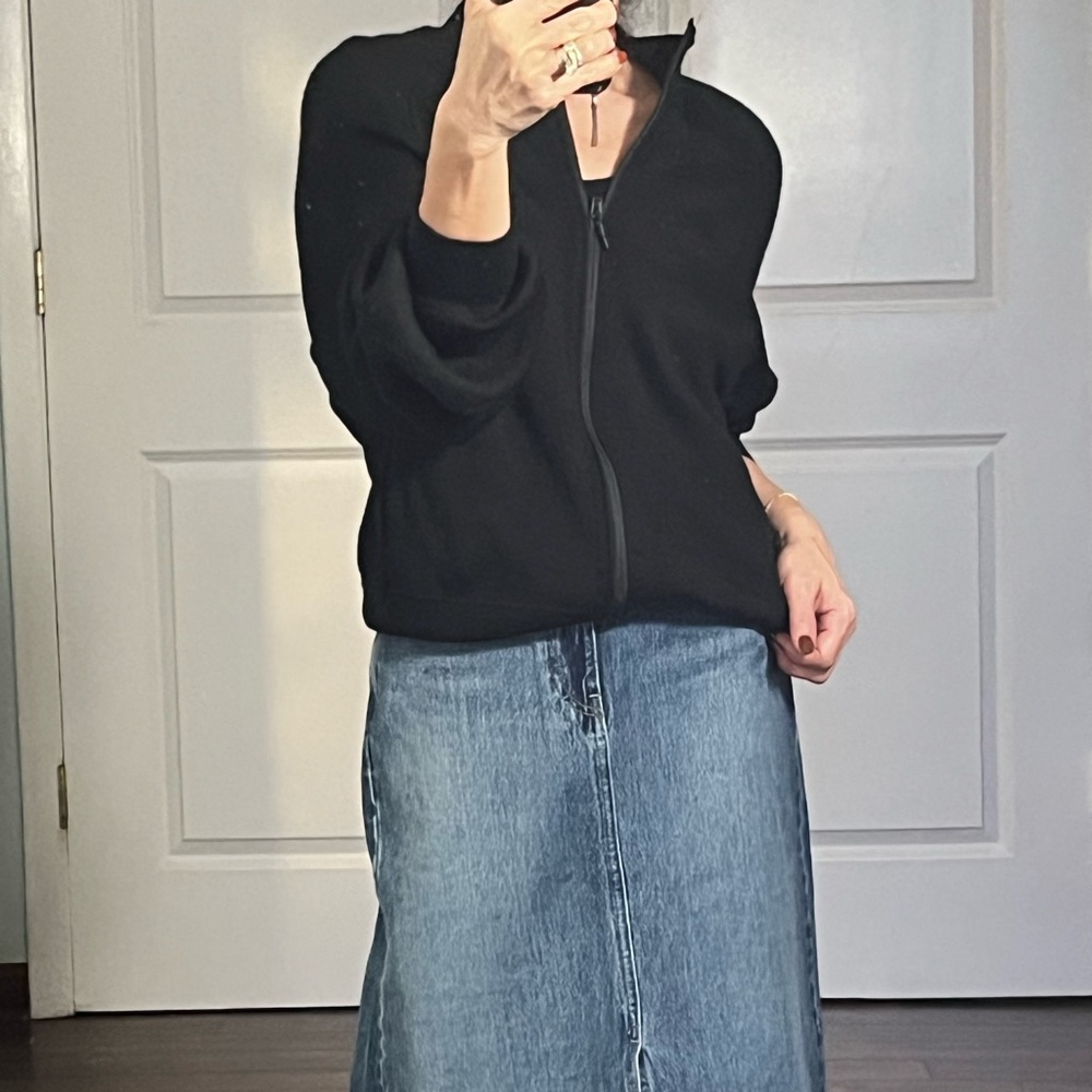 Yohji Yamamoto Y-3 black knit zip up jumper size S